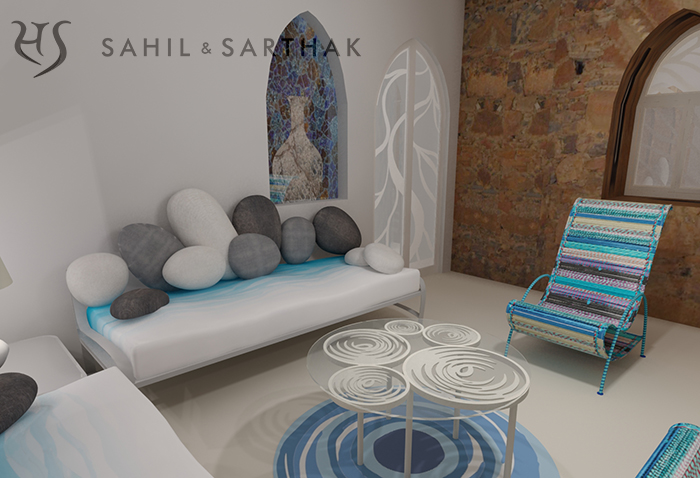 sahil sarthak afsan resort for Neemrana designing design water room 1